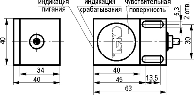 Габариты ISN I133P-31N-20-LZ